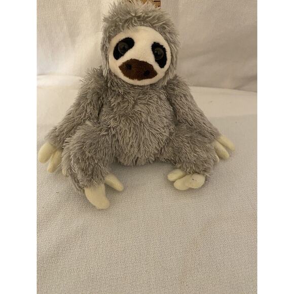 Sloth Plush 5 Inch Peter Pauper Press Stuffed Animal Toy Gray - Picture 1 of 8